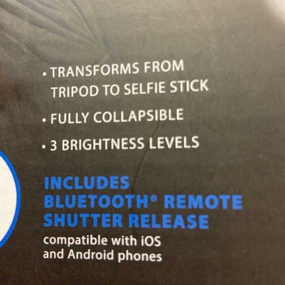Brookstone 2-in-1 Wireless Selfie Ring Light Kit New, Unused - Picture 7 of 9